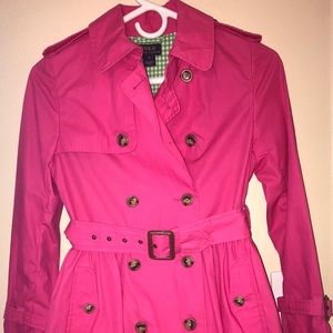 Polo Ralph Lauren Hot Pink Trench Rain Coat Jacket